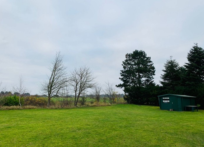 Wiese hinter dem Haus